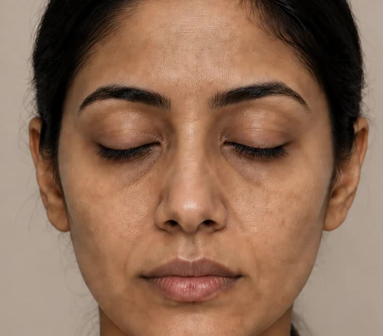 Full-face skin texture and volume, before and after a course of Sculptra, before